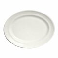 Tuxton China 13.75 in. x 10.5 in. Concentrix Oval Platter - Blanco - 6 pcs CWH-136